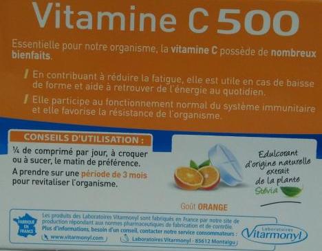 Vitarmonyl Vitamin C 500 Chewable Tablets